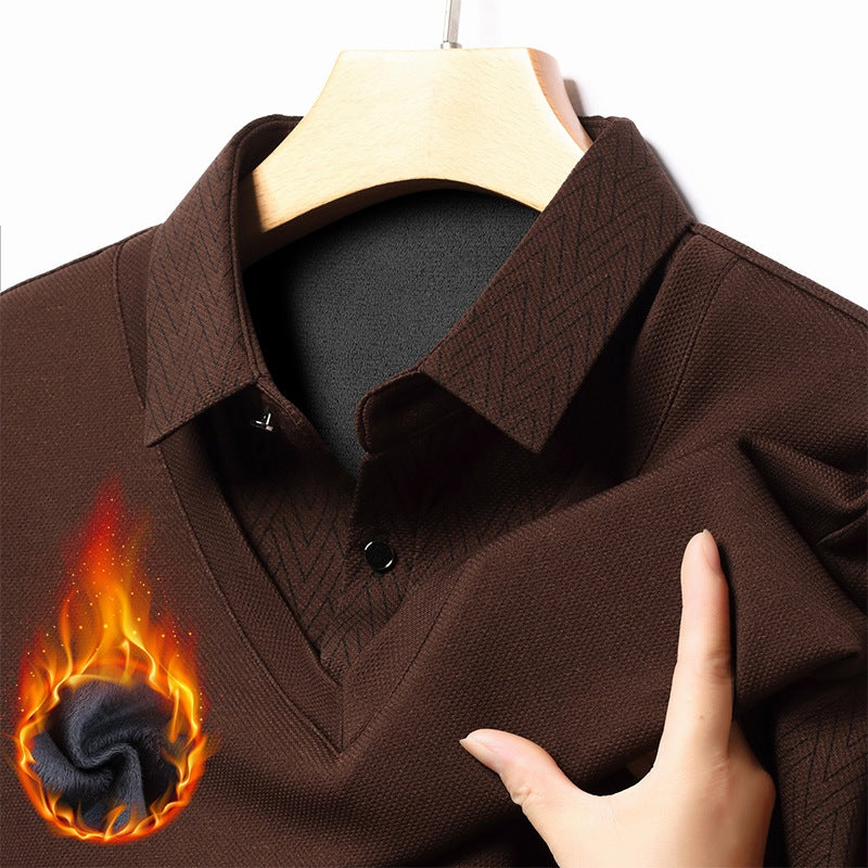 Trendy long sleeve shirt for men with structured collar and moisture-regulating properties Lune London