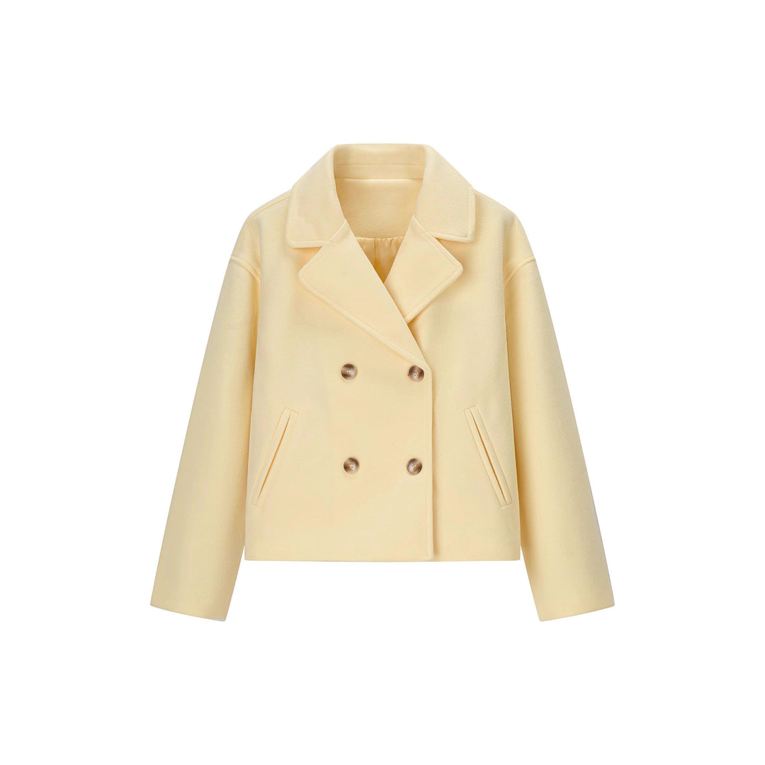 Short double-breasted fashionable jacket for women with side pockets Lune London