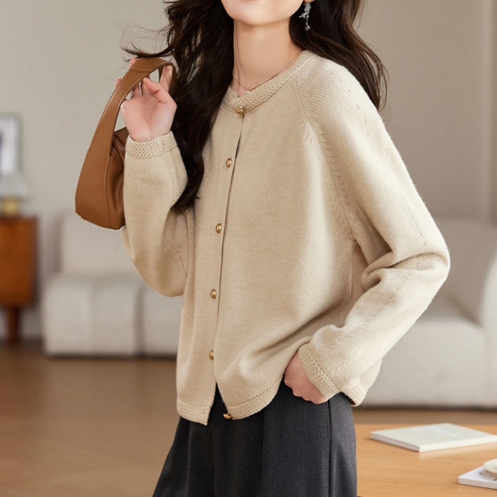 Knitted jacket for women with buttons Lune London