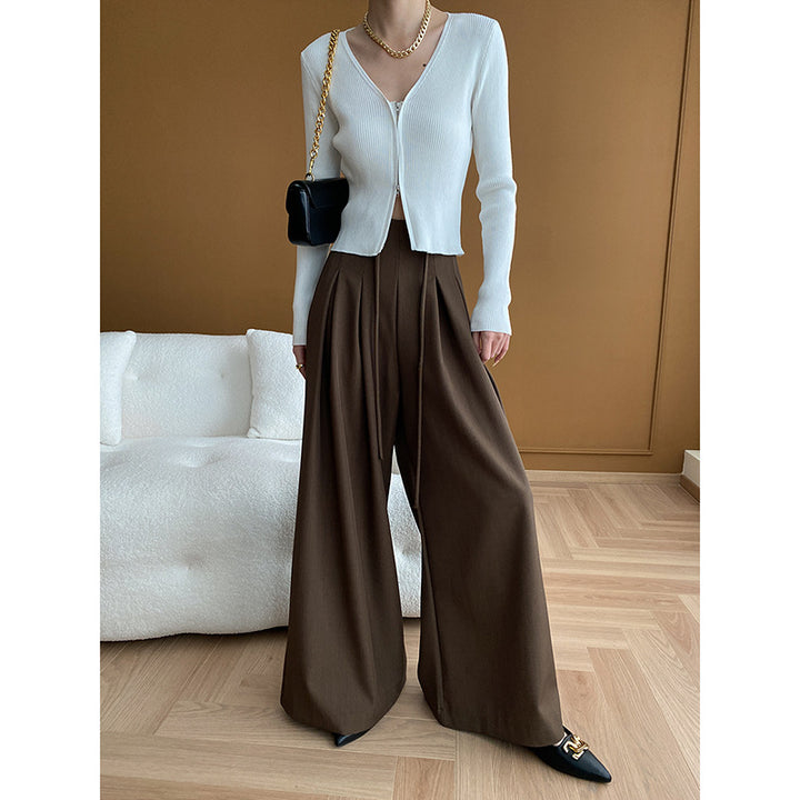 Ladies Elegant High-Waist Palazzo Pants Chic & Stil