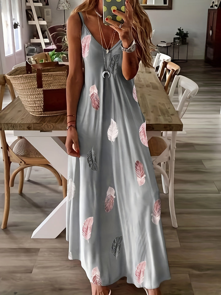 Lune London Leaf Print Maxi Dress