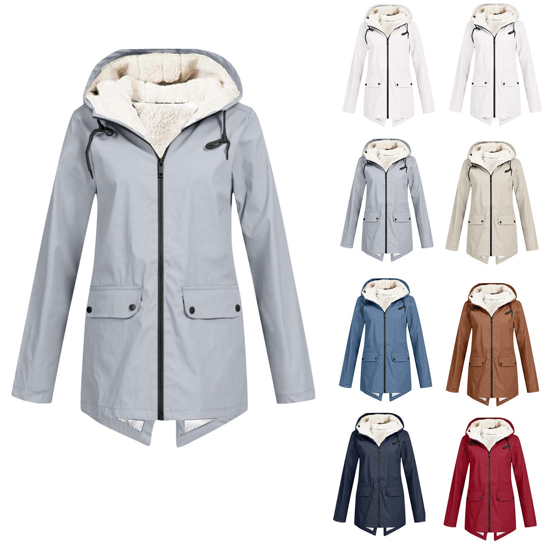 Lune London | Women's weatherproof and padded rain jacket with adjustable hood collar