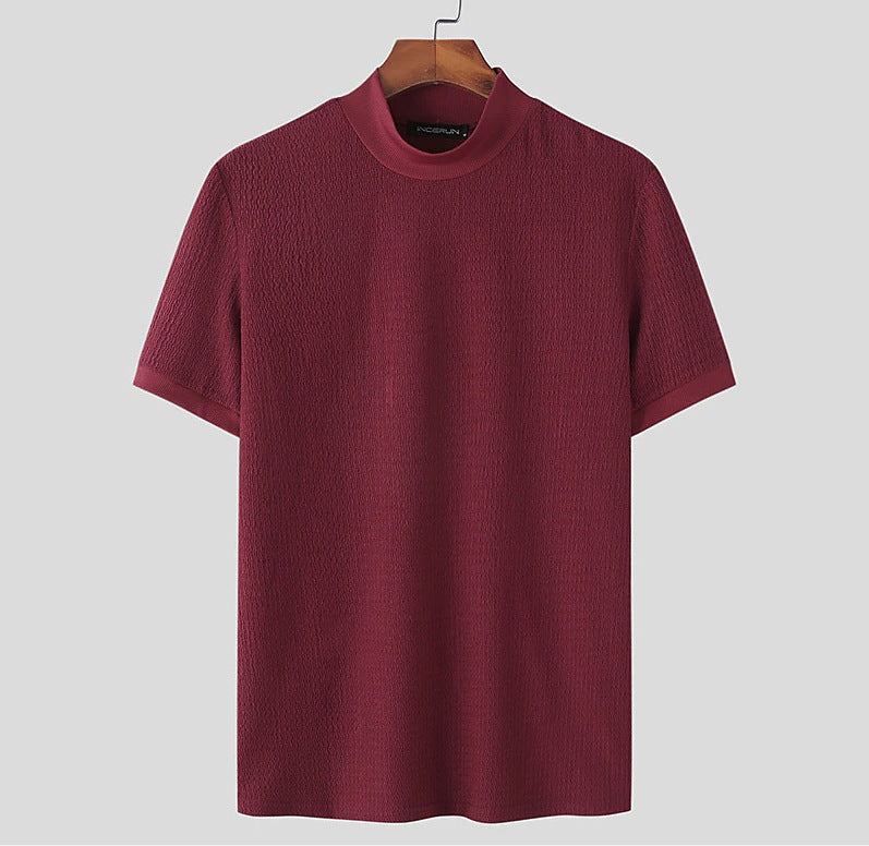Men's high quality short sleeve t-shirt with structured design and elastic collar Lune London