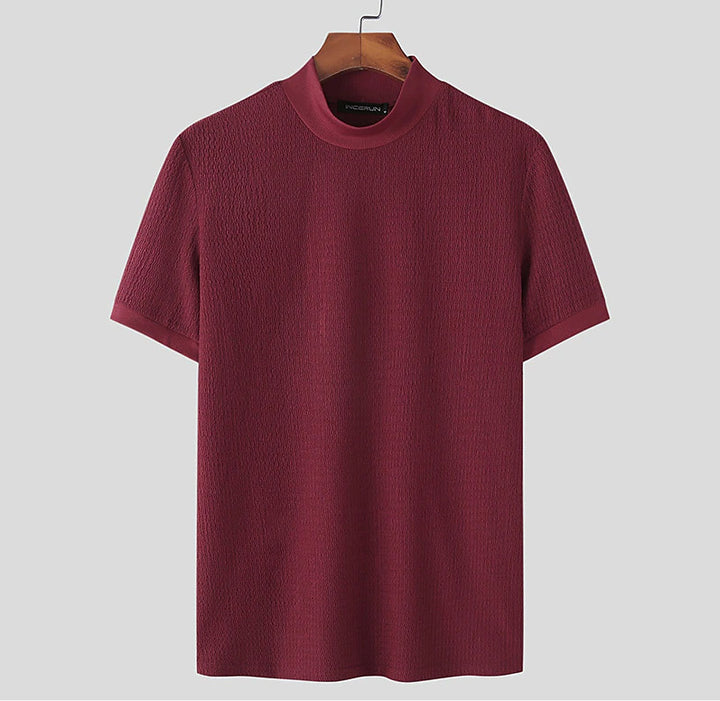 Men's high quality short sleeve t-shirt with structured design and elastic collar Lune London