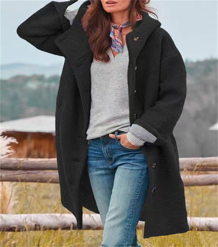 Ladies Oversized Chic Wool Coat