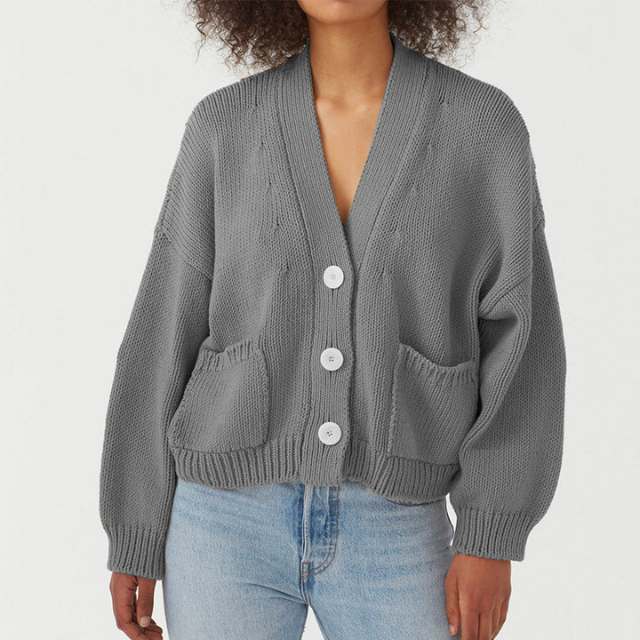 Ladies' knit jacket with practical pockets Lune London