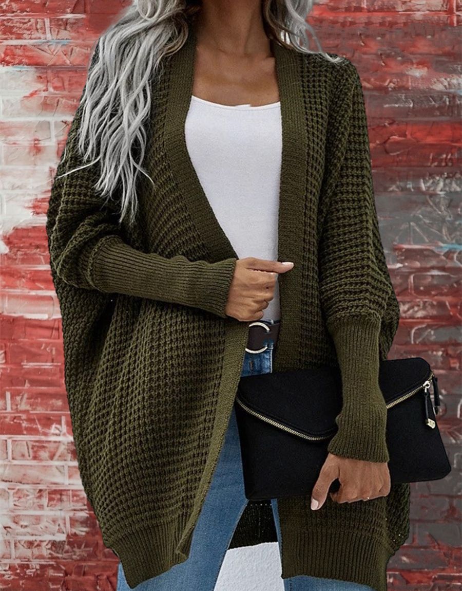 Knit coat for women with an open front closure and an airy cut Lune London
