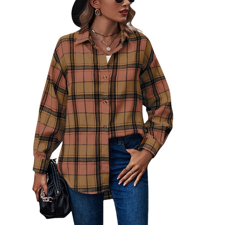 Lune London women's flannel shirt with check pattern