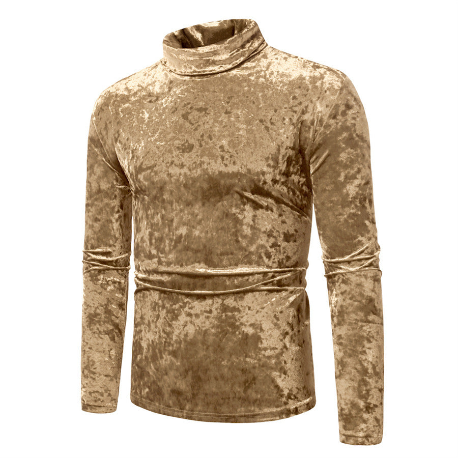 Elegant men's turtleneck sweater in velvet Lune London