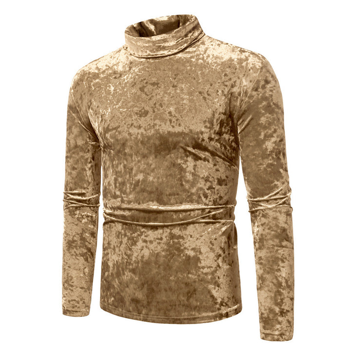 Elegant men's turtleneck sweater in velvet Lune London