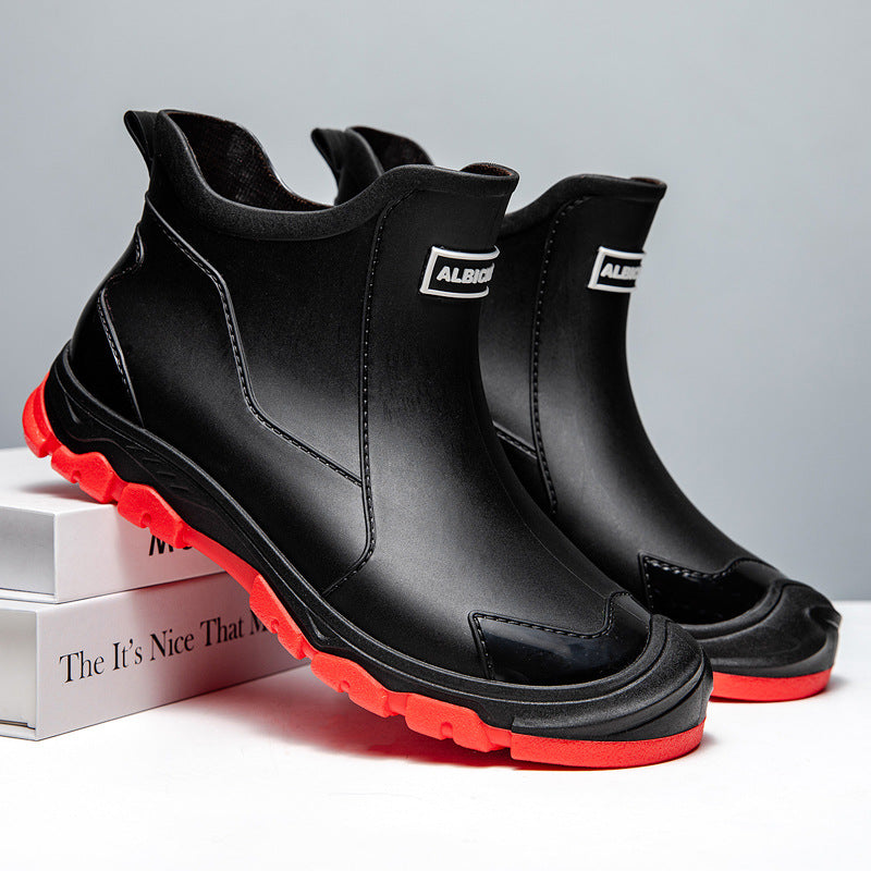Men's Rubber Boots with Non-Slip Sole and Flexible Entry Lune London