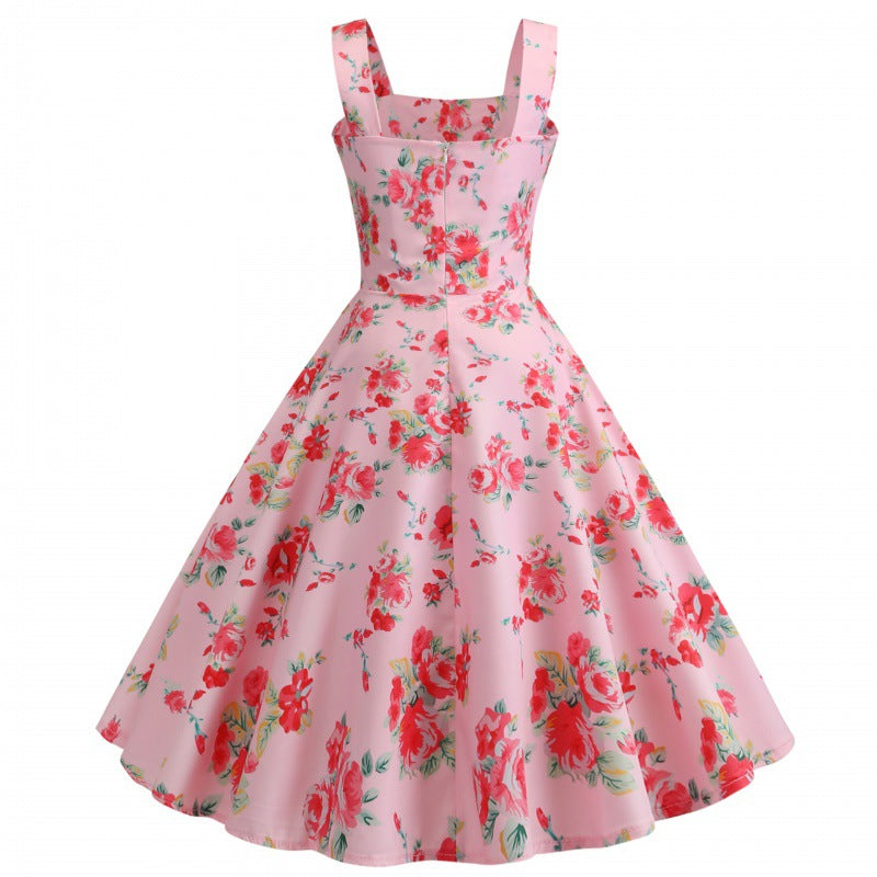 Robe évasée pour femmes avec mélange de motifs floraux et tablier élégant Chic & Stil