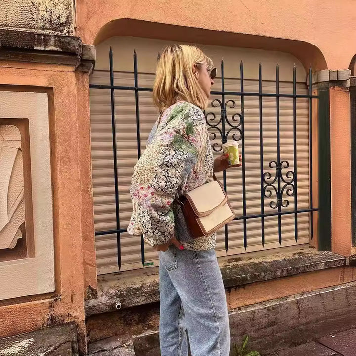 Veste matelassée en patchwork pour femmes avec poches pratiques Chic & Stil
