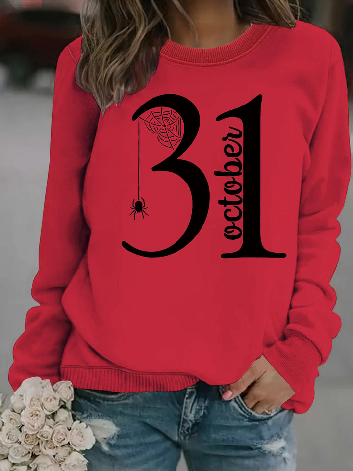 Sweat-shirt pour femmes avec motif d'Halloween créatif et coupe confortable Chic & Stil