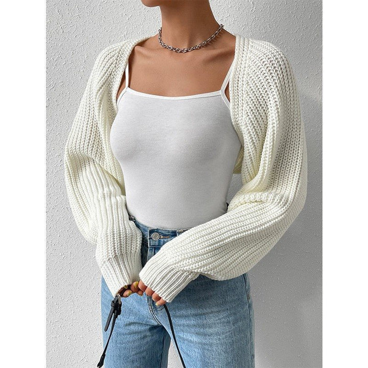 Casual knitted cardigan for women with open front and long sleeves Lune London