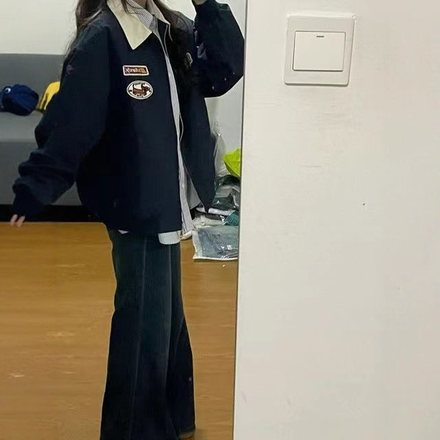 Veste d'hiver sportive pour femme avec design de patch Chic & Stil