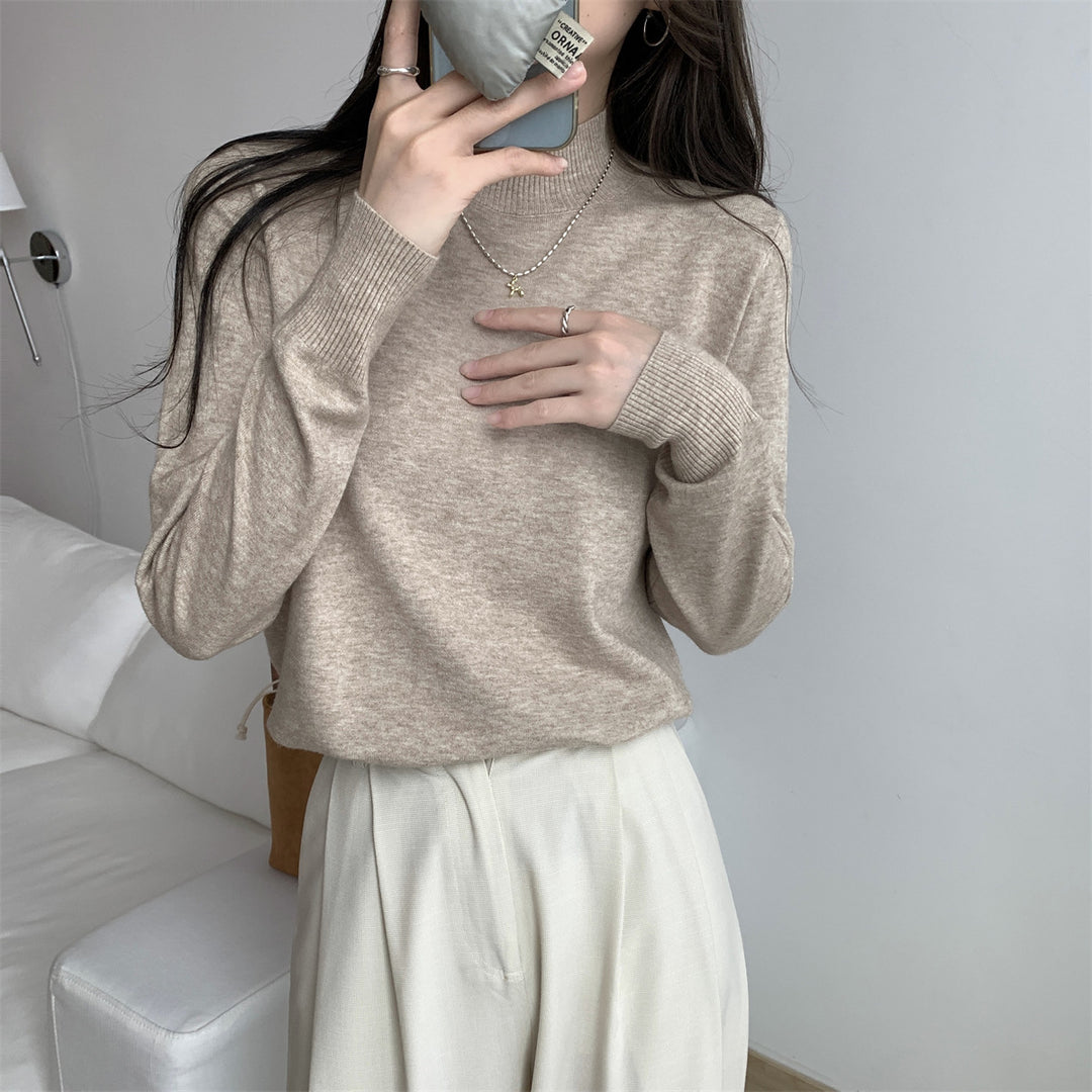 Femme Pull Élégant Col Roulé en matériau tricoté de haute qualité Chic & Stil