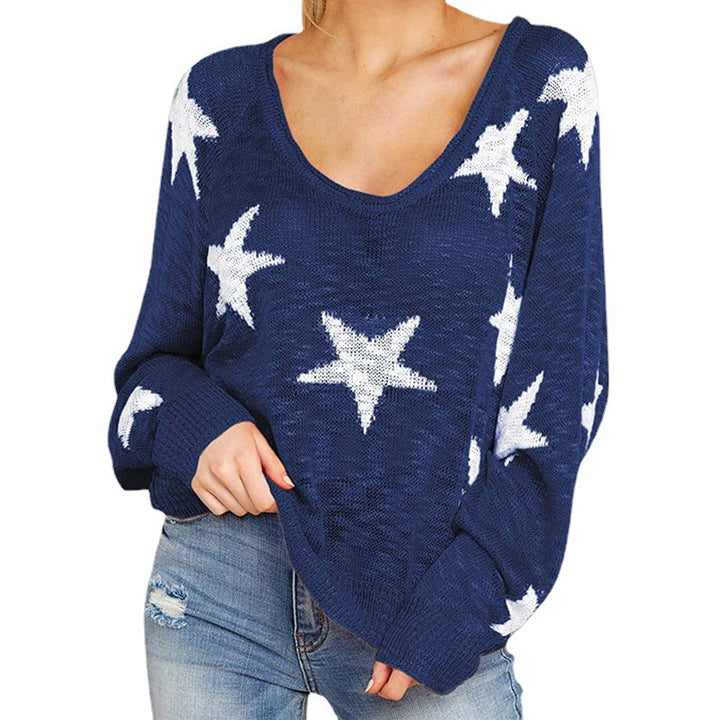 Chunky knit sweater for women with star pattern Lune London