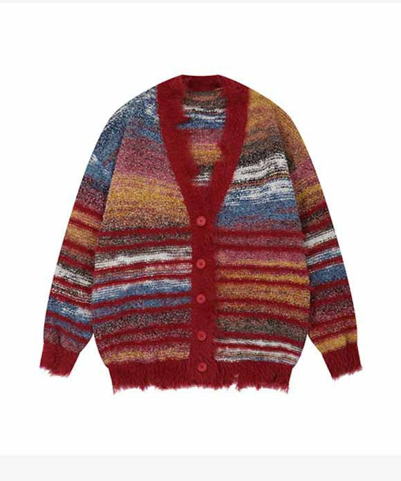 Women's knitted jacket with a colorful pattern and soft material Lune London
