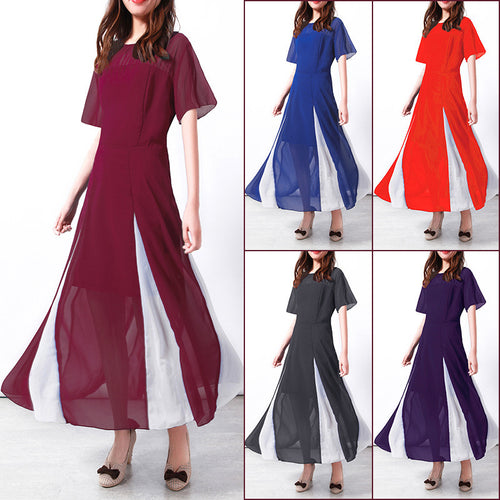 Lune London long sleeve transparent maxi dress with side slit