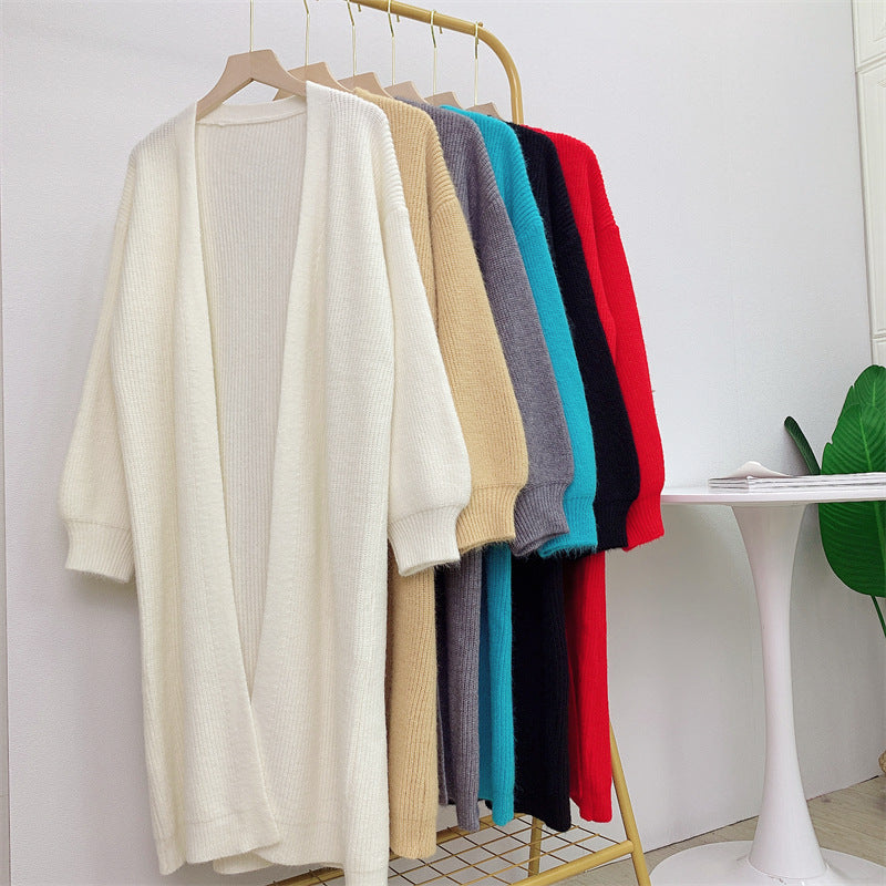 Cardigan Tricot à Manches Longues pour Femmes en Matériau Doux et Volumineux Chic & Stil