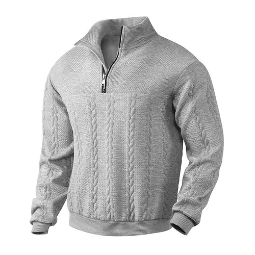 Men's high neck sweater with textured design Lune London