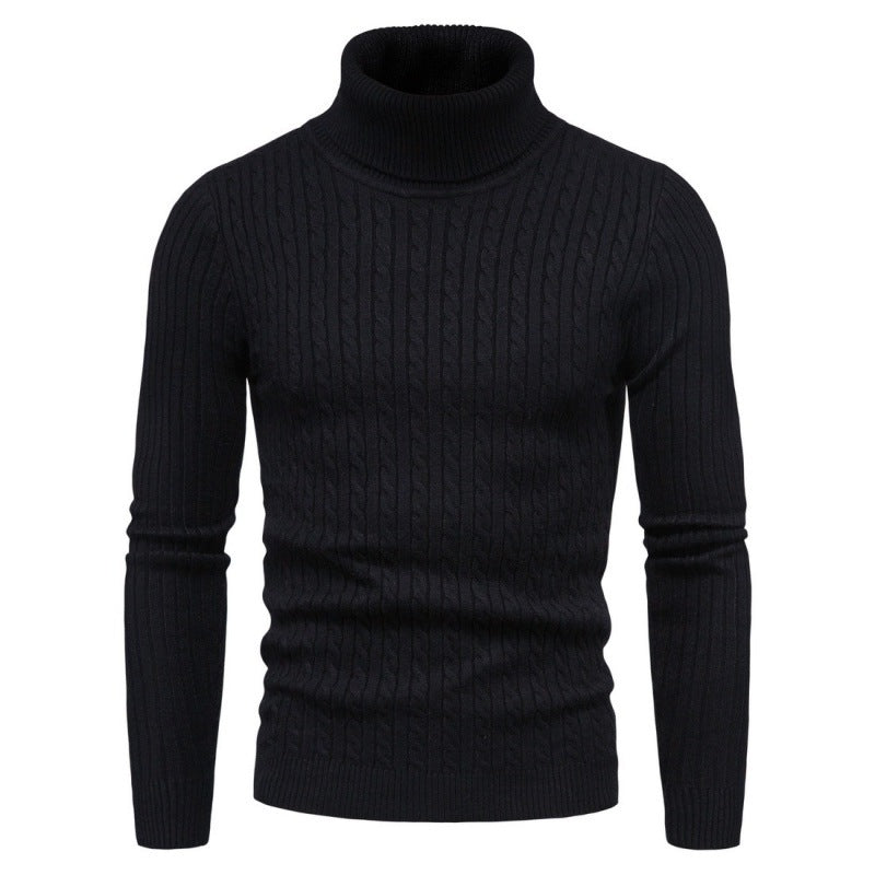 Lune London | Men's Turtleneck Sweater with Cable Pattern