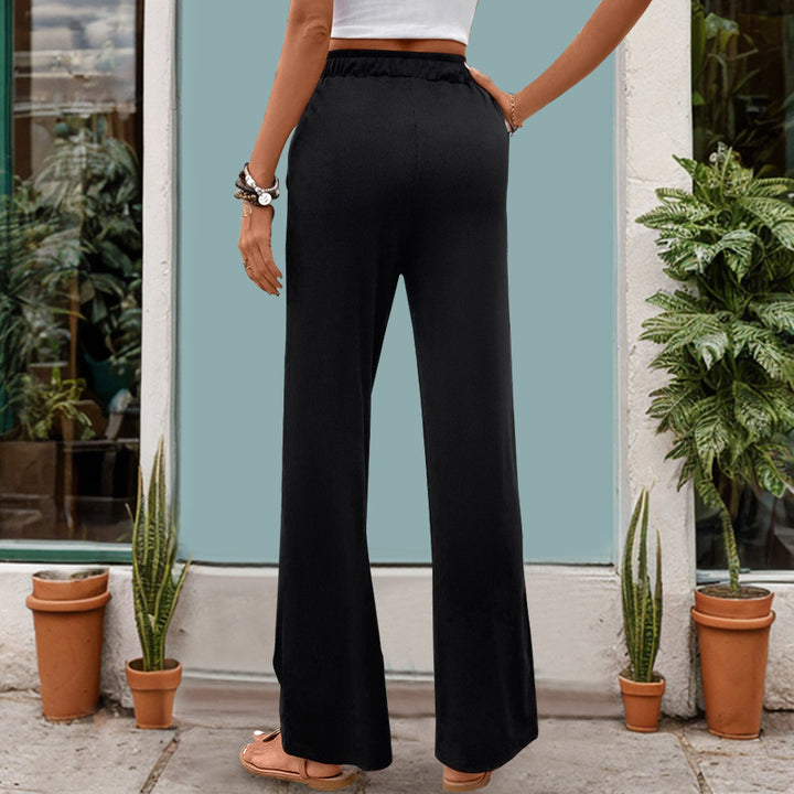 Pantalons Palazzo pour femmes avec taille élastique et poches latérales Chic & Stil