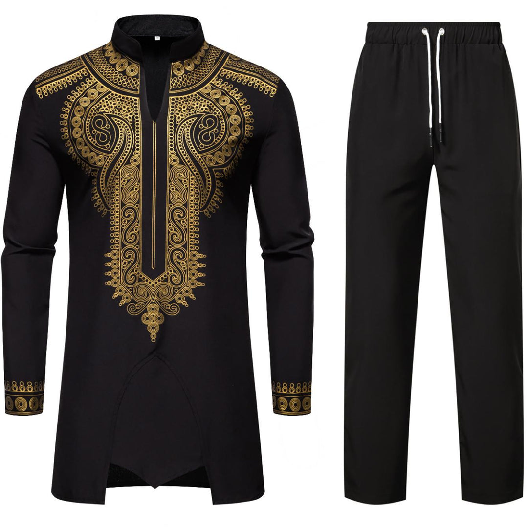 Men's traditional caftan outfit with unique embroidery Lune London