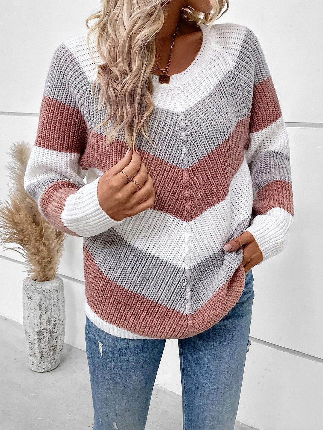 Lune London women's patterned knit sweater in a casual style