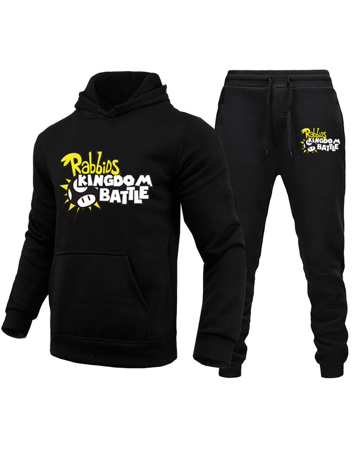 Casual ladies' set with hoodie and jogging pants featuring high-quality graphic print Lune London