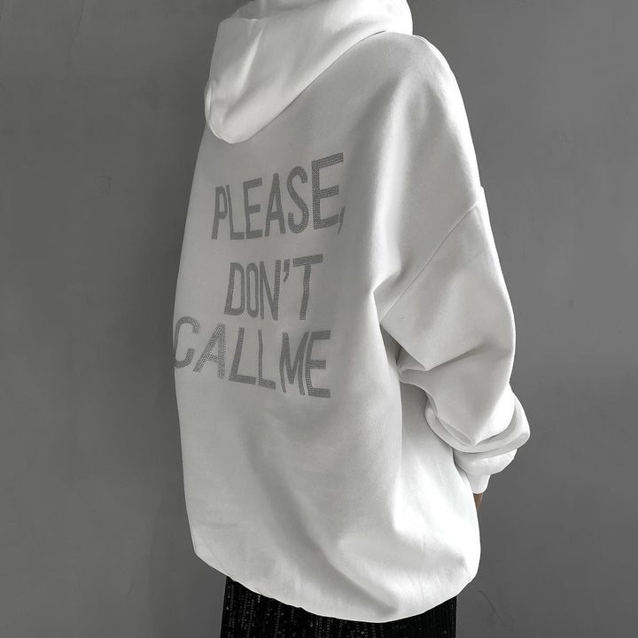 Lady Oversized Hoodie with Lune London Statement Inscription