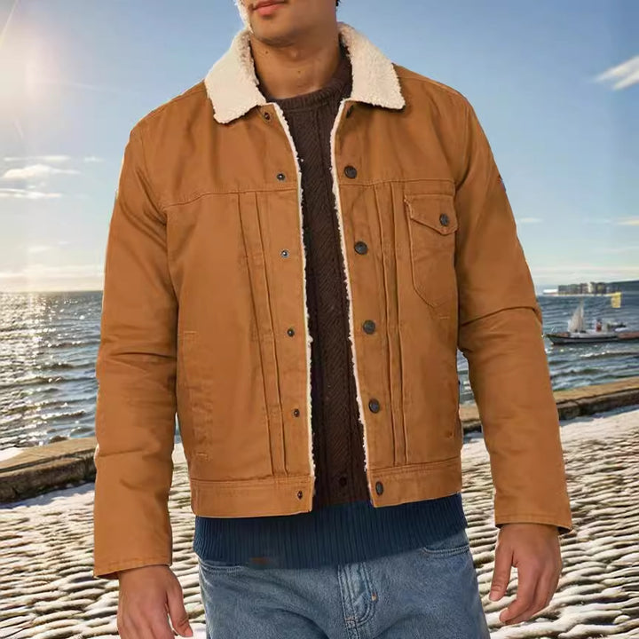 Cotton patterned jacket for men with fleece lining Lune London
