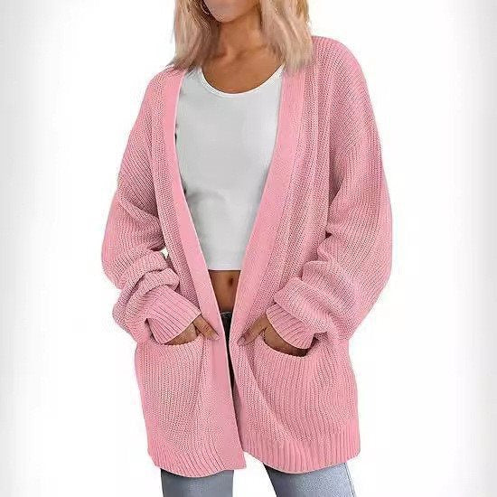 Casual knit cardigan for women with an oversized fit and practical pockets Lune London