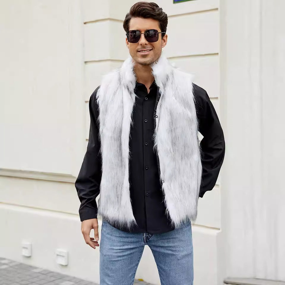 Faux fur vest for men with an elegant cut Lune London