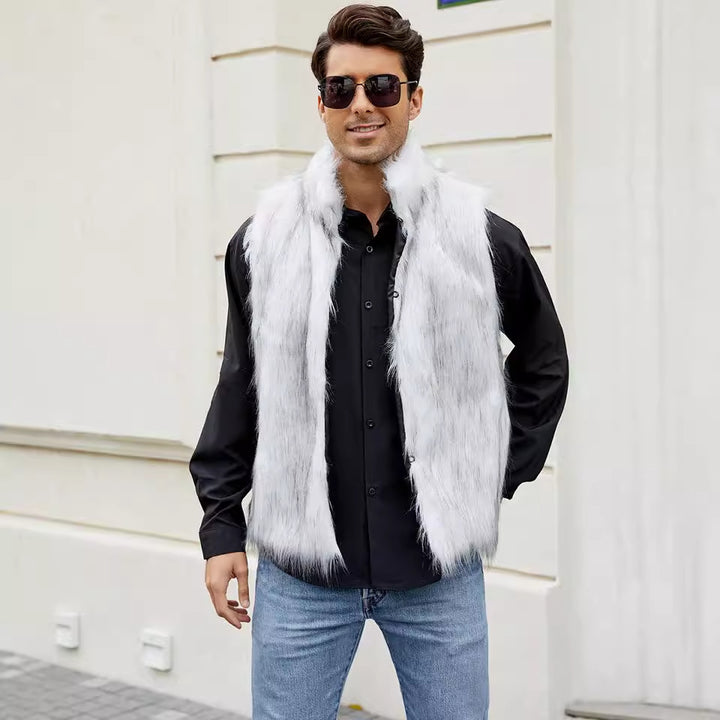 Faux fur vest for men with an elegant cut Lune London