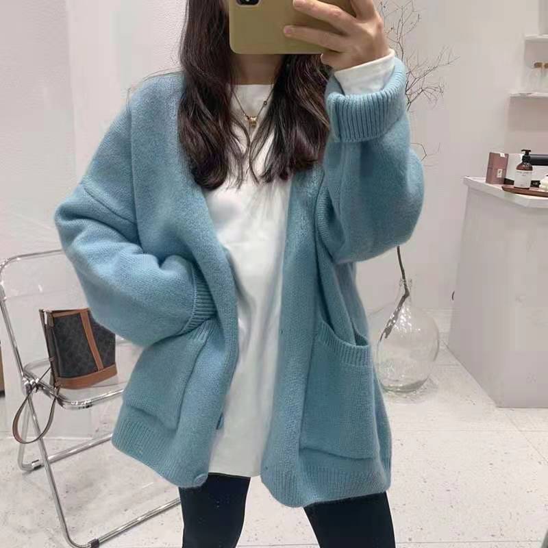 Cardigan en tricot surdimensionné pour femmes avec poches Chic & Stil