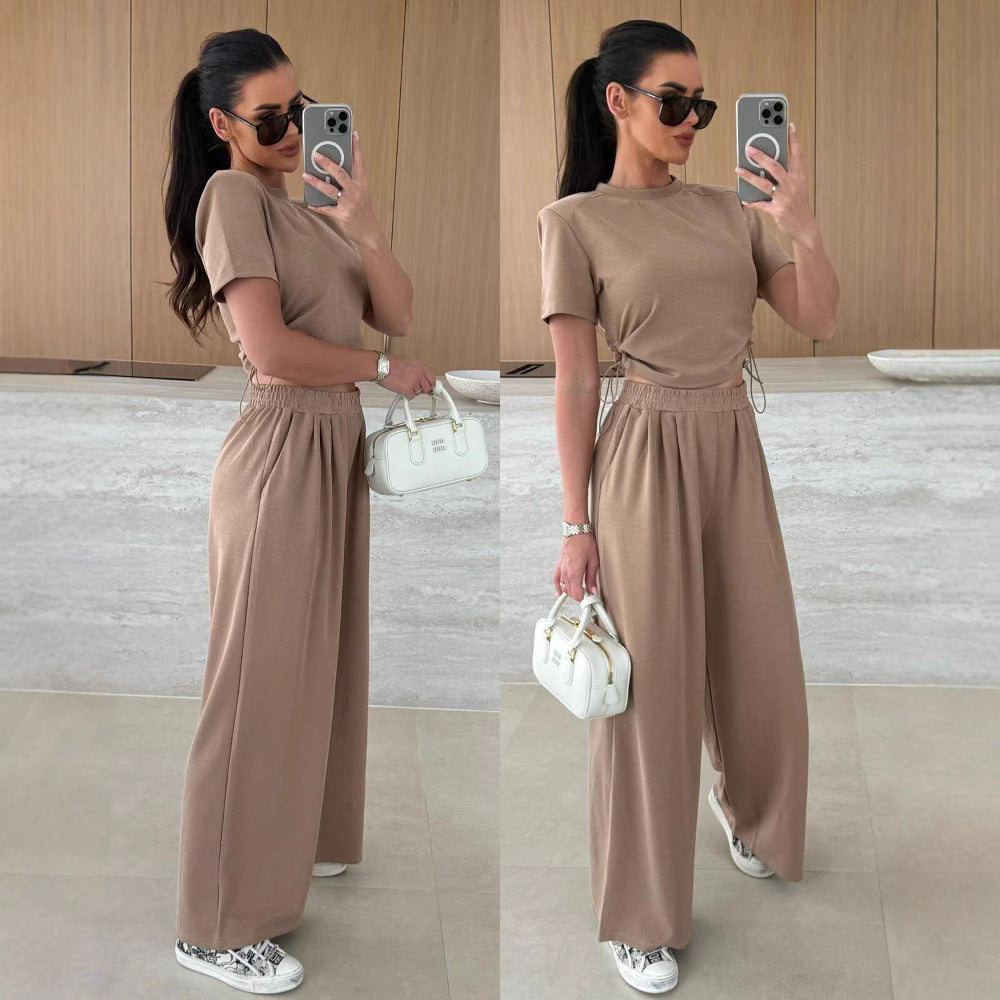 Lune London high-waisted lounge pants set for women