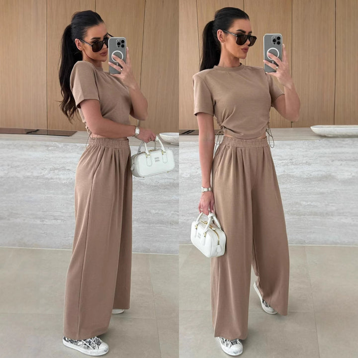 Lune London high-waisted lounge pants set for women
