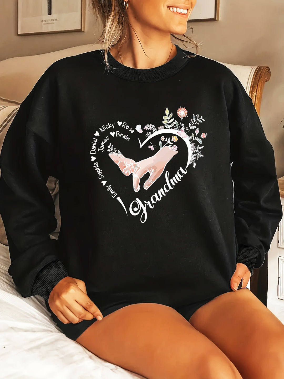 Pull décontracté féminin avec motifs floraux Chic & Stil