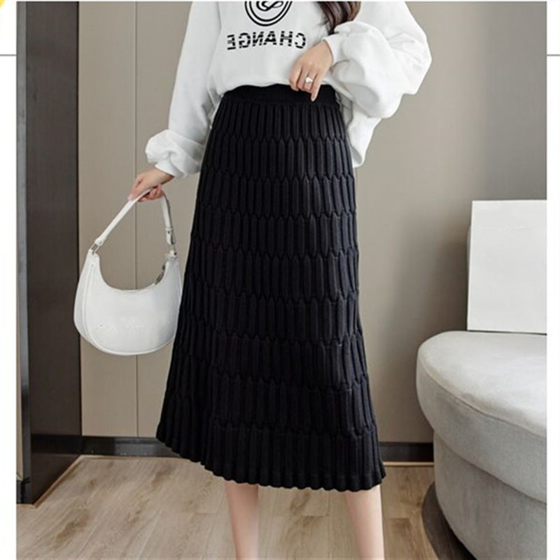 Pantalon en tricot pour femmes avec un design texturé et une coupe large Chic & Stil
