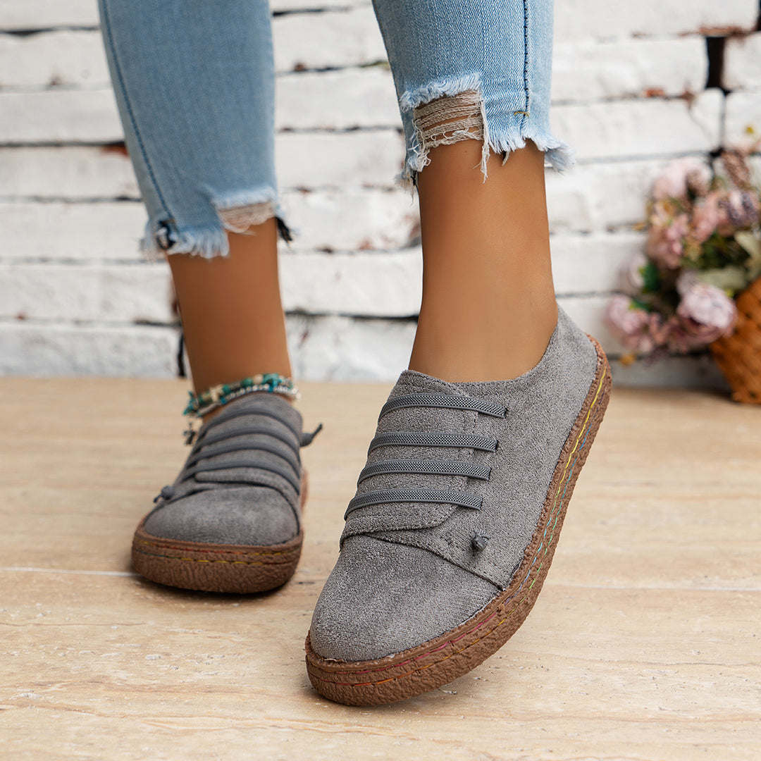 Women lightweight loafers with elastic laces and non-slip sole Lune London