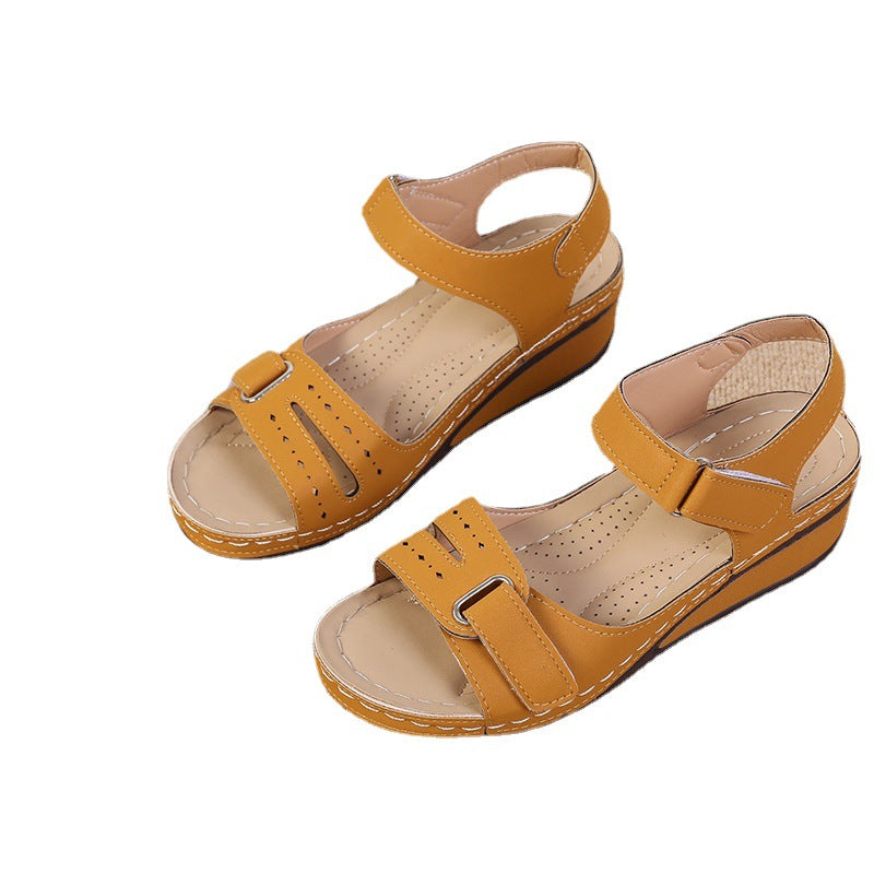 Lune London adjustable comfort wedge sandals for women