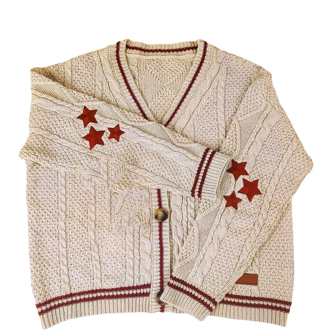 Gilet en tricot épais pour femmes avec motif en câble moderne et élégants détails de boutons Chic & Stil