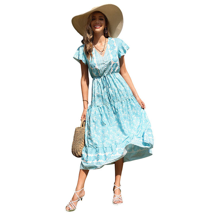 Elegant maxi dresses for women with detailed patterns Lune London