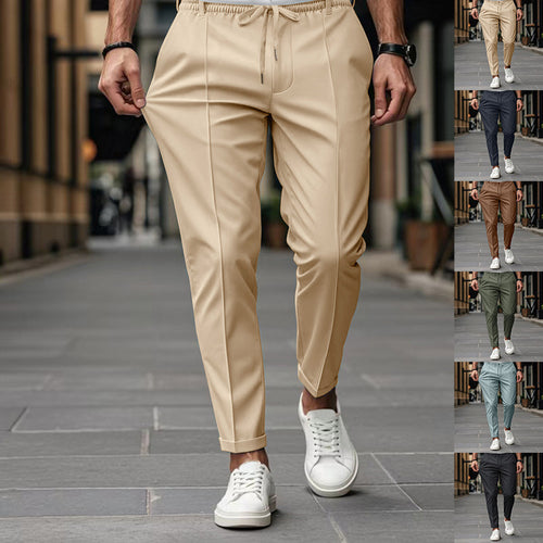 Elegant chino pants for men with elastic waist and side pockets Lune London