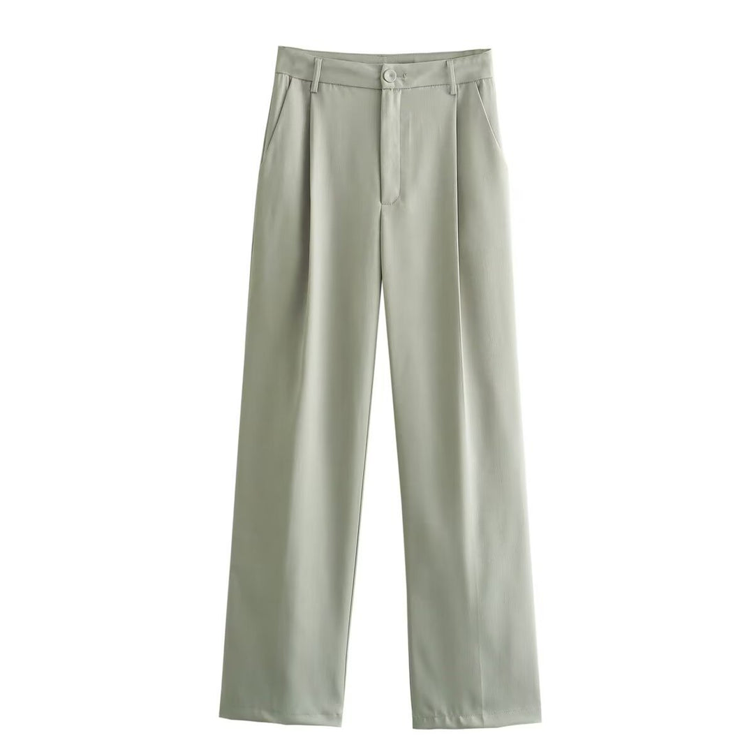 Wide and elegant pleated trousers for women with side pockets Lune London