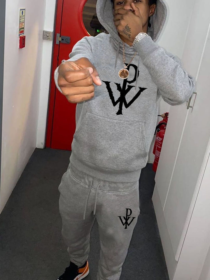 Men's hooded sweatshirt and jogger pant set with high-quality logo design Lune London