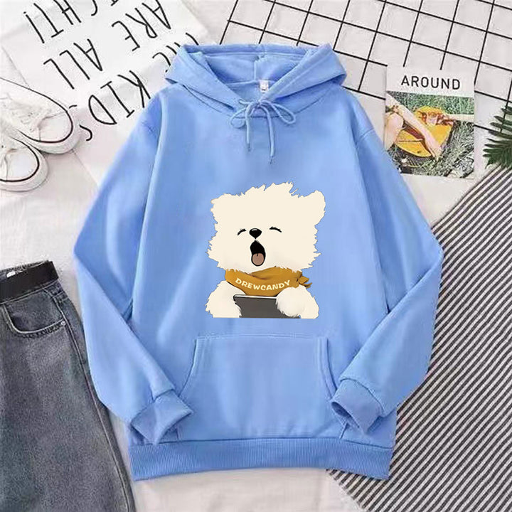 Women’s hoodie with cute dog front print Chic & Stil