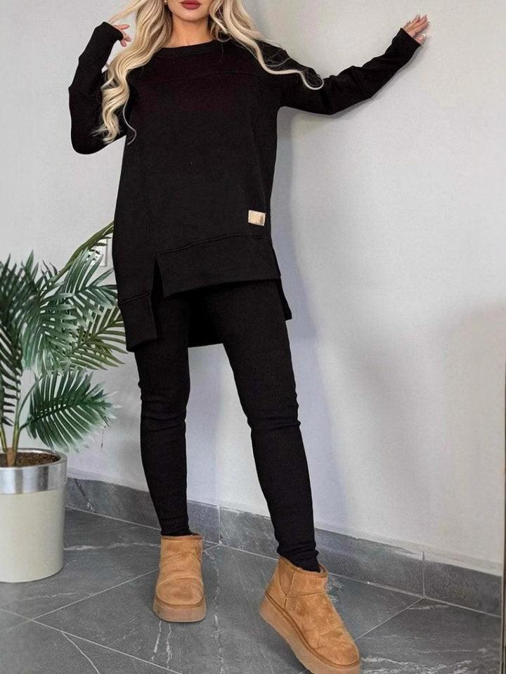 Cozy thick knit loungewear set for women Lune London